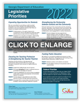 Thumbnail image of the 20201 Legislative Priorities document, which reads, "Click to enlarge."